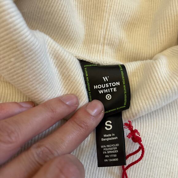 NWT Houston White Turtleneck Rib Knit Relaxed Pullover Sweater Cream Womens S - Picture 5 of 8